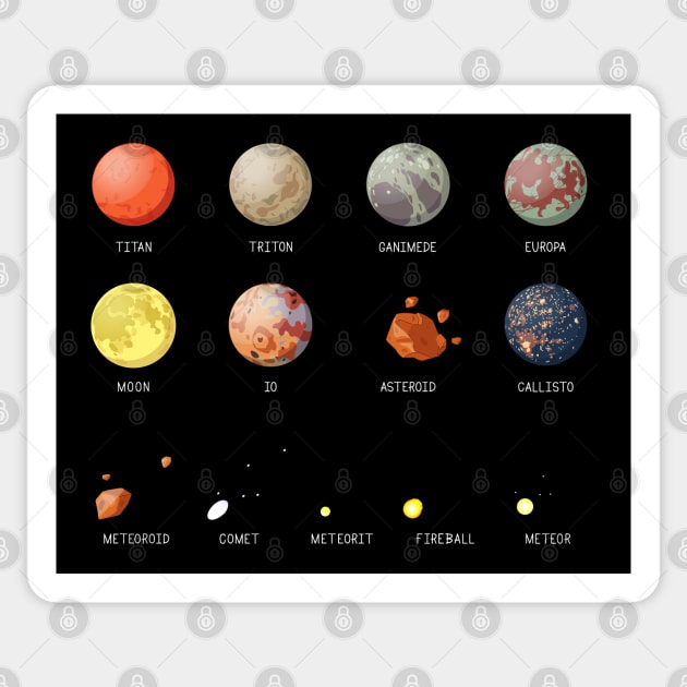 Outer space element exploration Sticker by Mako Design 